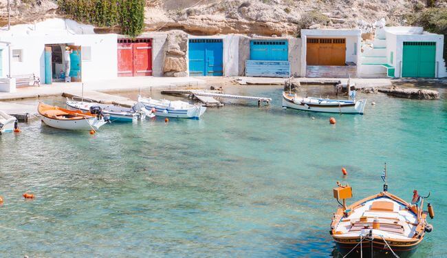 Village de Mandrakia à Milos dans les Cyclades