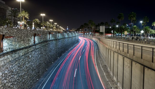 photos avec des trainées lumineuses