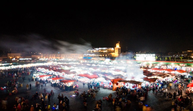 Ambiance sur la place Jemaa el Fna