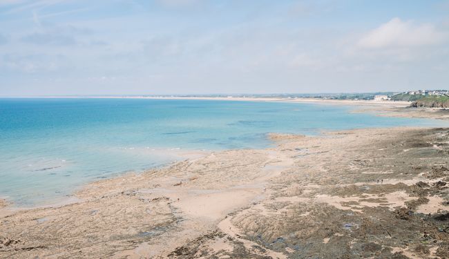 Plage de Granville pendant la marée