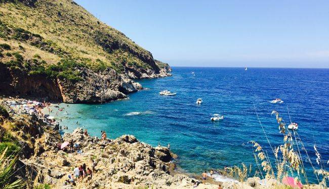 Plage de la Réserve Naturelle du Zingaro en Sicile