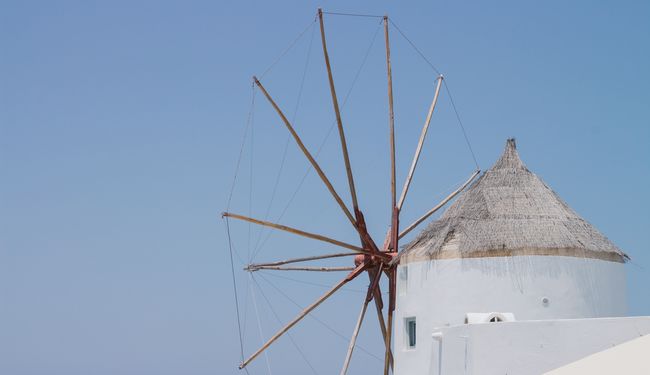 Les moulins de Santorin en Grèce