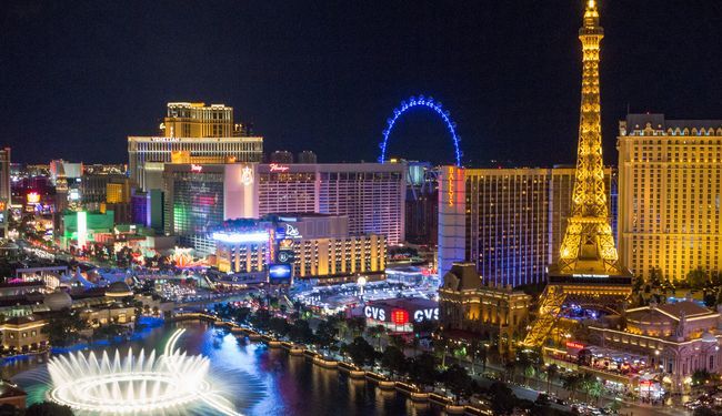 Vue sur le Bellagio depuis les chambres du cosmopolitan Las Vegas