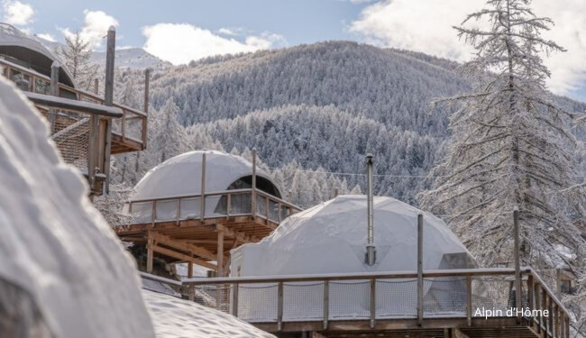 Dôme panoramique Alpin d'Hôme dans les Hautes-Alpes pour un séjour en famille