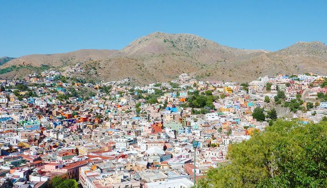 Panorama de la ville de Guanajuato au Mexique