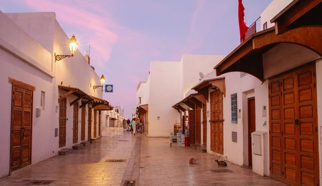 La Kasbah des Oudayas à Rabat à l’heure du coucher de soleil