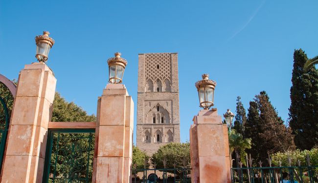 Tour Hassan monument emblématique à Rabat au Maroc