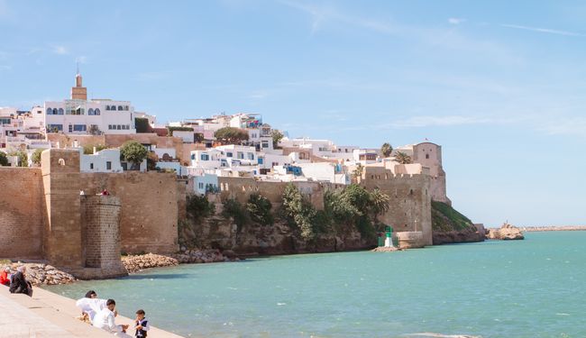 Vue sur la Kasbah de Rabat et l’embouchure du Bouregreg
