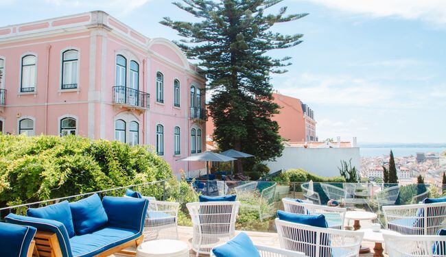 Terrasse du Torel Palace avec vue sur Lisbonne
