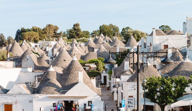 Vue panoramique sur les trulli d’Alberobello